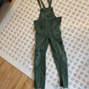 Pilcro Wanderlust Overalls, Green, Size 26